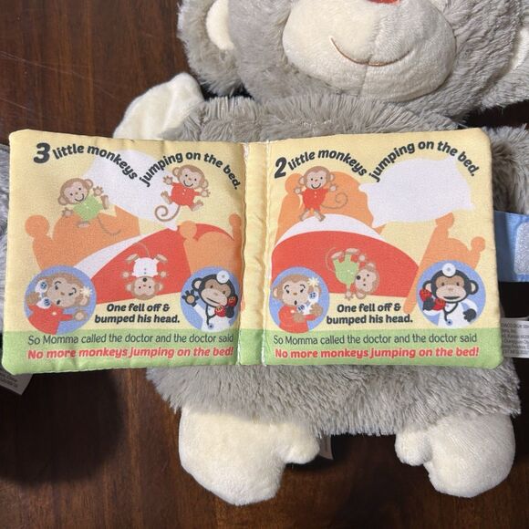 DEMDACO Storytime Plush Elephant You Are My Sunshine, Monkey Five Little Monkeys - Picture 9 of 10